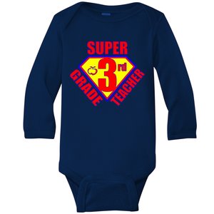 Super 3rd Grade Teacher Baby Long Sleeve Bodysuit