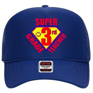 Super 3rd Grade Teacher High Crown Mesh Back Trucker Hat