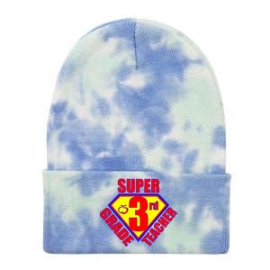 Super 3rd Grade Teacher Tie Dye 12in Knit Beanie