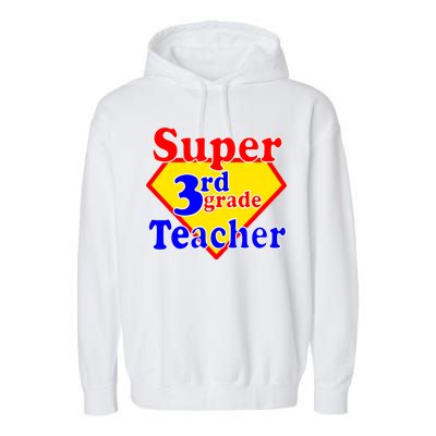 Super 3rd Grade Teacher Funny School Garment-Dyed Fleece Hoodie