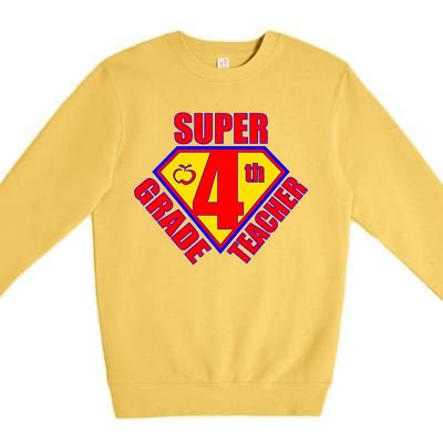 Super 4th Grade Teacher Premium Crewneck Sweatshirt