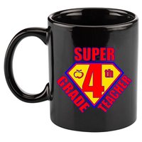 Super 4th Grade Teacher 11oz C Handle Ceramic Mug