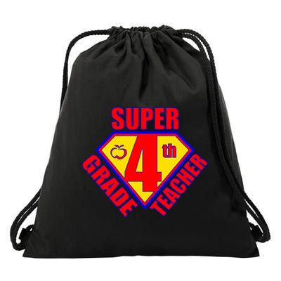 Super 4th Grade Teacher Drawstring Bag
