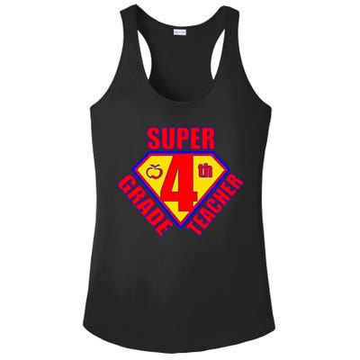 Super 4th Grade Teacher Ladies PosiCharge Competitor Racerback Tank