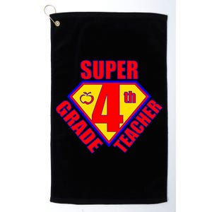 Super 4th Grade Teacher Platinum Collection Golf Towel