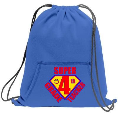 Super 4th Grade Teacher Sweatshirt Cinch Pack Bag