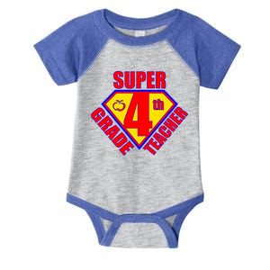 Super 4th Grade Teacher Infant Baby Jersey Bodysuit