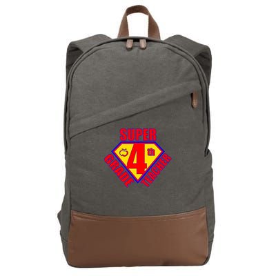 Super 4th Grade Teacher Cotton Canvas Backpack