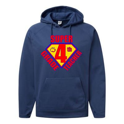 Super 4th Grade Teacher Performance Fleece Hoodie