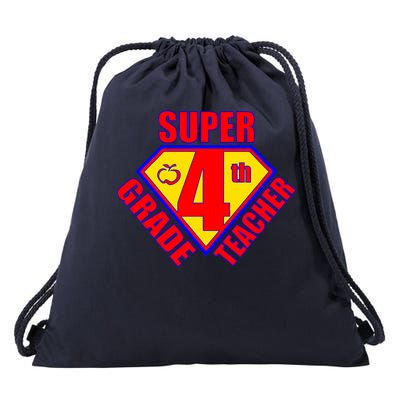 Super 4th Grade Teacher Drawstring Bag