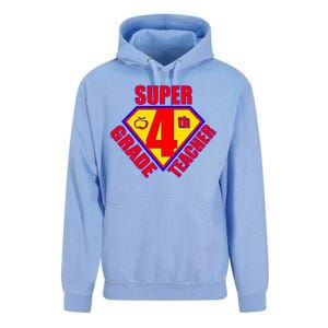 Super 4th Grade Teacher Unisex Surf Hoodie