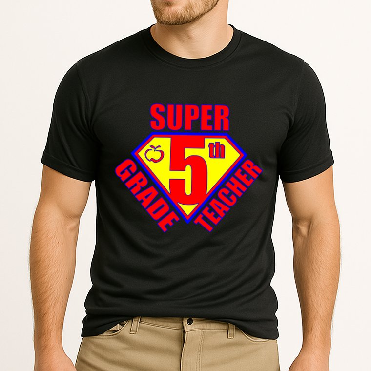 Super 5th Grade Teacher Cooling Performance Crew T-Shirt