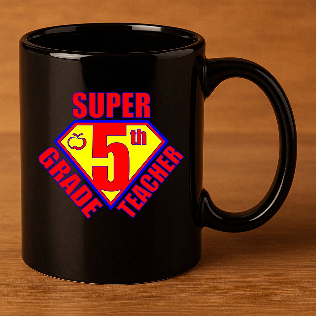Super 5th Grade Teacher 11oz C Handle Ceramic Mug