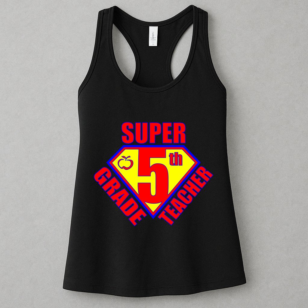 Super 5th Grade Teacher Womens Tank Top