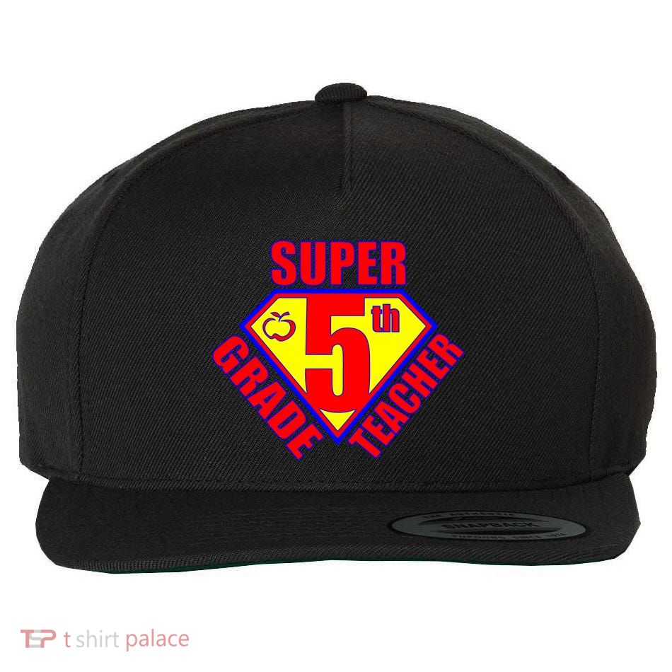 Super 5th Grade Teacher Wool Snapback Cap