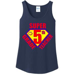 Super 5th Grade Teacher Ladies Essential Tank