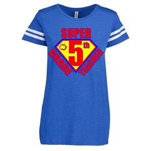 Super 5th Grade Teacher Enza Ladies Jersey Football T-Shirt