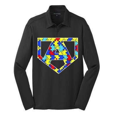 Super Autism Hero Silk Touch Performance Long Sleeve Polo