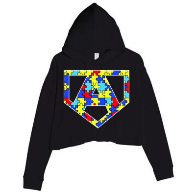 Super Autism Hero Crop Fleece Hoodie