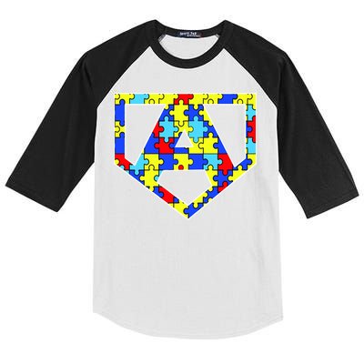 Super Autism Hero Kids Colorblock Raglan Jersey