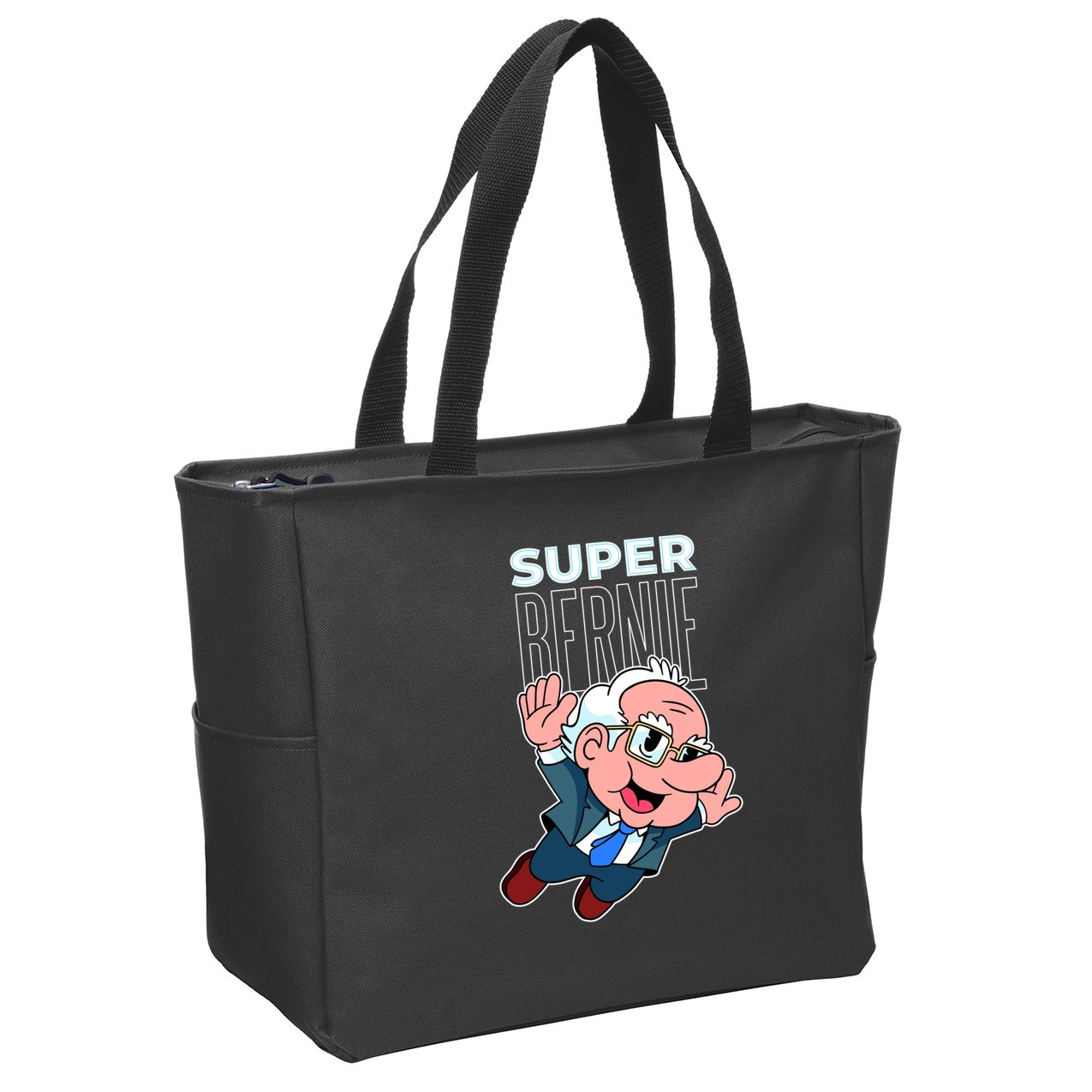 Super Bernie Sanders Zip Tote Bag
