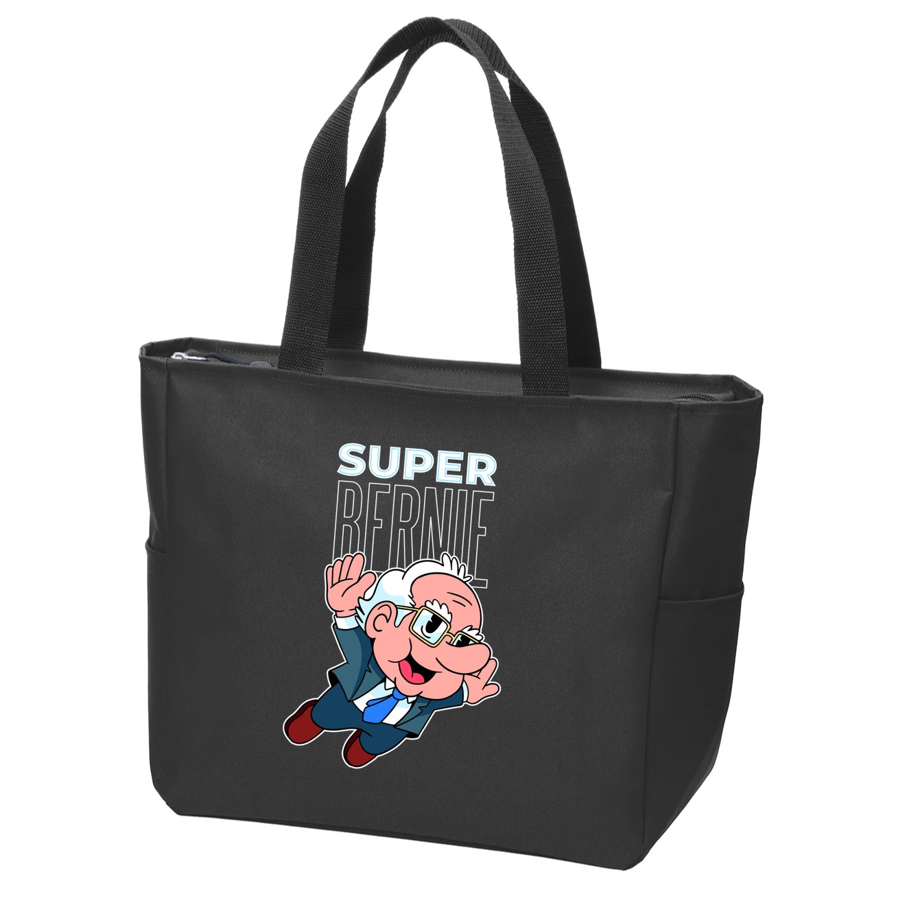 Super Bernie Sanders Zip Tote Bag