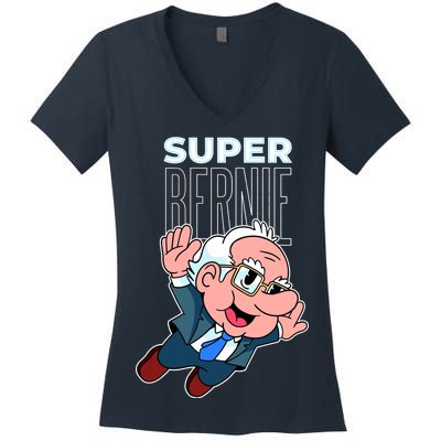 Super Bernie Sanders Women's V-Neck T-Shirt