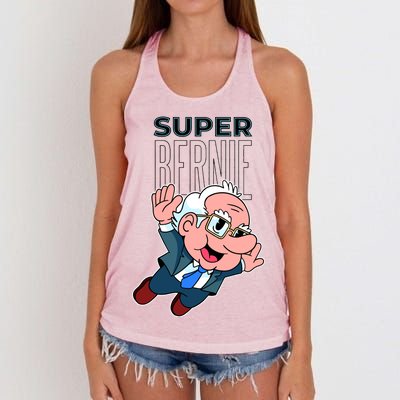 Super Bernie Sanders Women's Knotted Racerback Tank