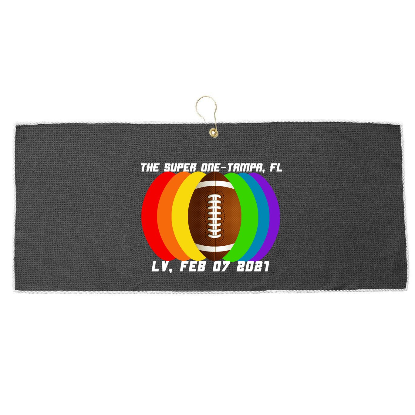 Super Big Game Kansas Football Large Microfiber Waffle Golf Towel