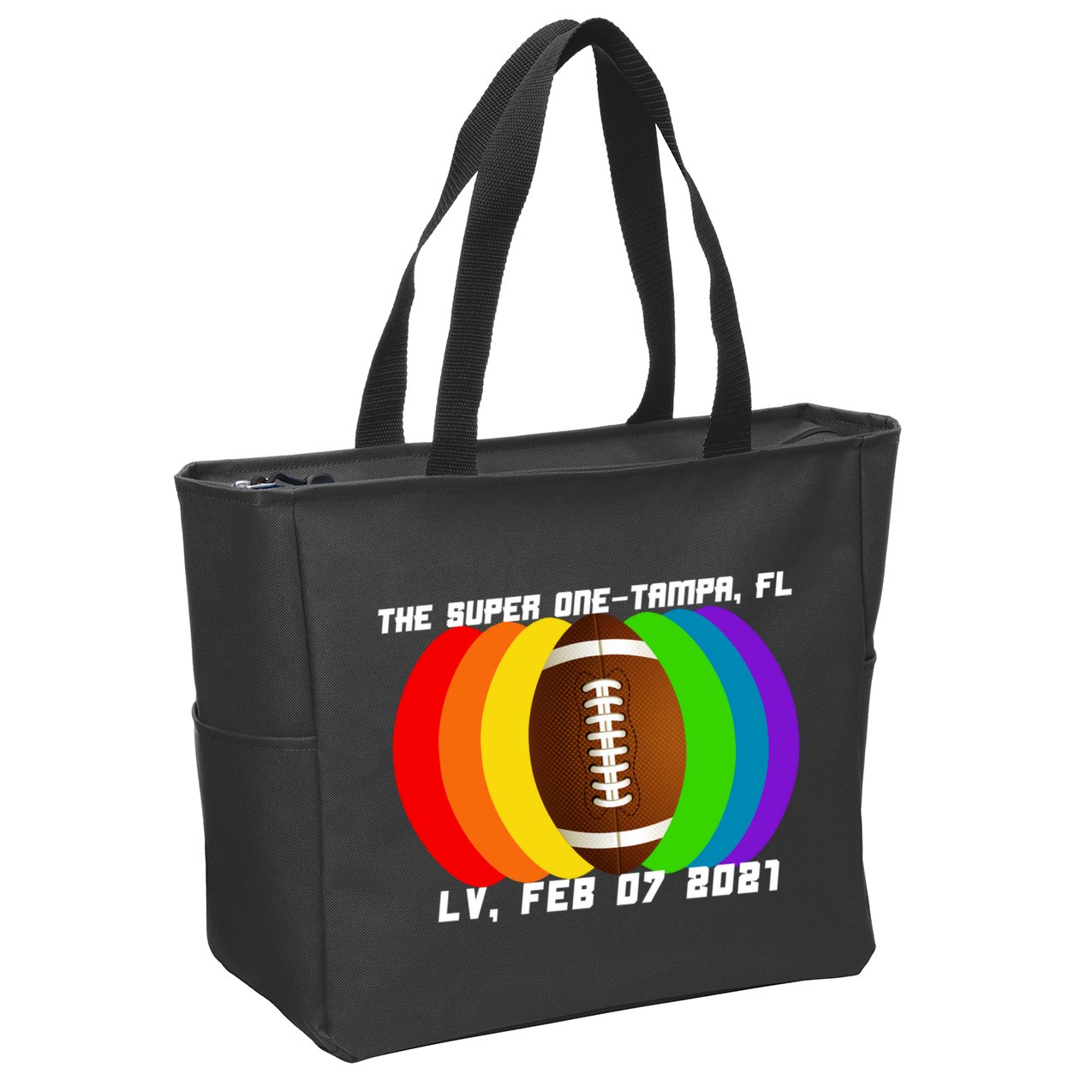 Super Big Game Kansas Football Zip Tote Bag