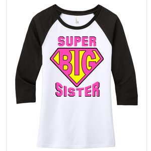 Super Big Sister Women's Tri-Blend 3/4-Sleeve Raglan Shirt