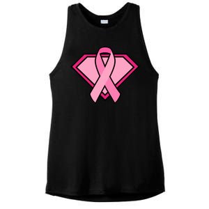 Super Breast Cancer Superhero Ladies PosiCharge Tri-Blend Wicking Tank