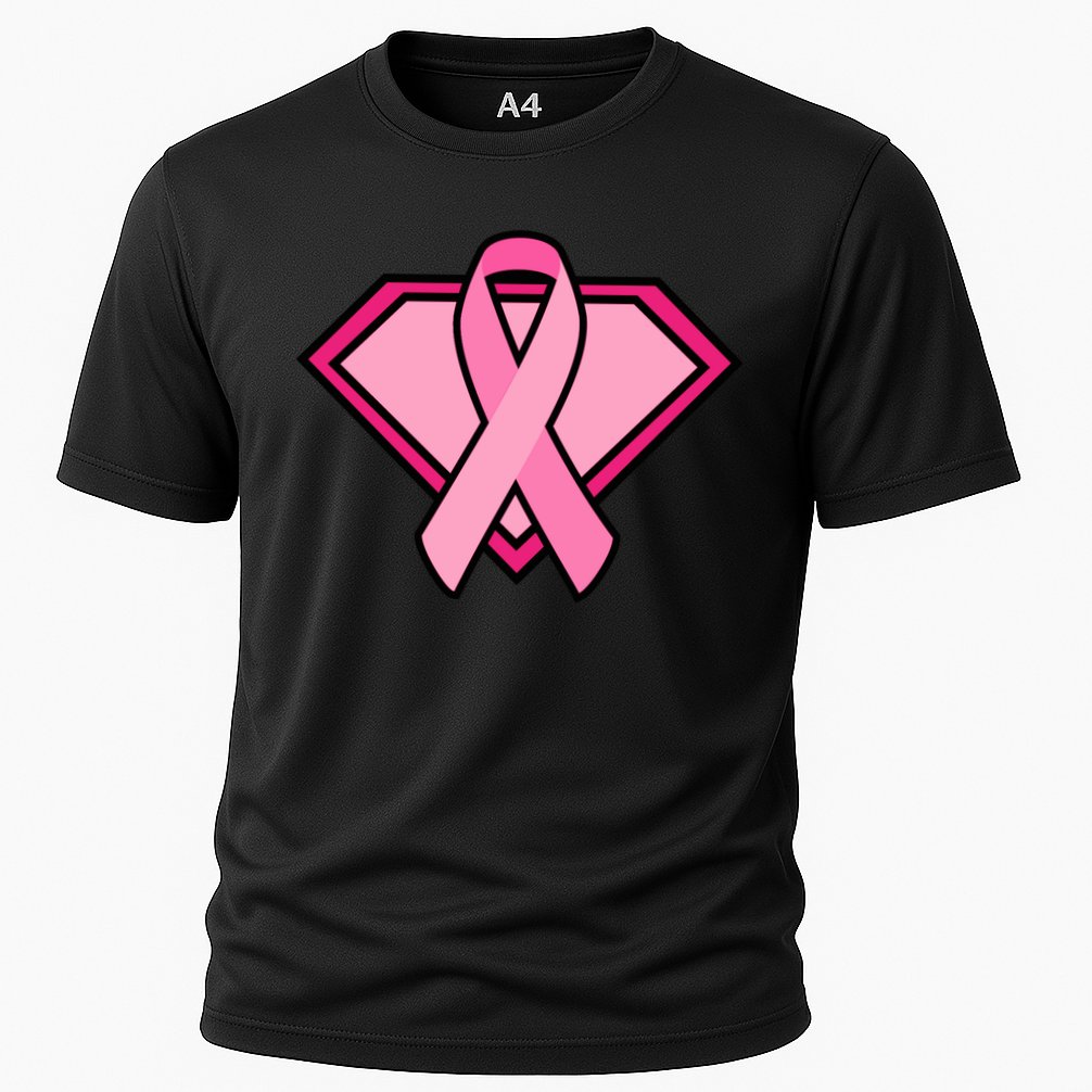 Super Breast Cancer Superhero Cooling Performance Crew T-Shirt