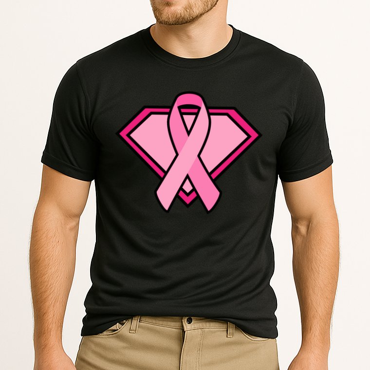 Super Breast Cancer Superhero Cooling Performance Crew T-Shirt