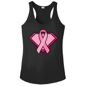 Super Breast Cancer Superhero Ladies PosiCharge Competitor Racerback Tank