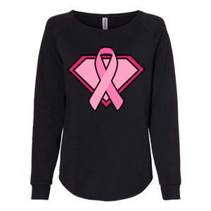 Super Breast Cancer Superhero Womens California Wash Sweatshirt