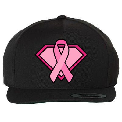 Super Breast Cancer Superhero Wool Snapback Cap