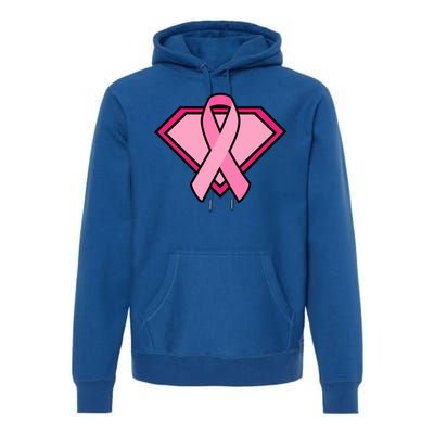 Super Breast Cancer Superhero Premium Hoodie