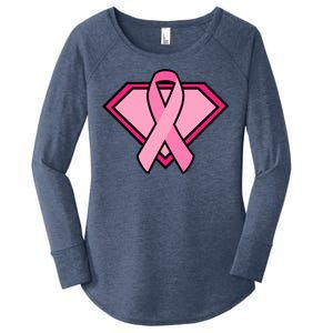 Super Breast Cancer Superhero Women's Perfect Tri Tunic Long Sleeve Shirt