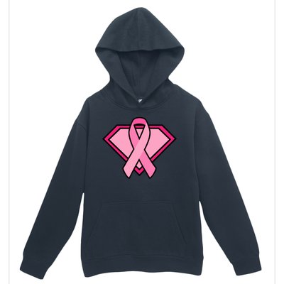 Super Breast Cancer Superhero Urban Pullover Hoodie