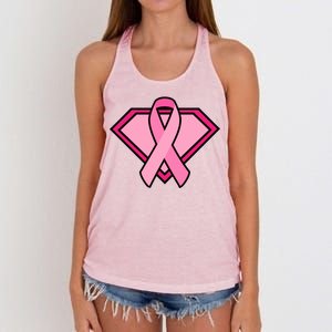 Super Breast Cancer Superhero Women's Knotted Racerback Tank