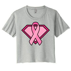 Super Breast Cancer Superhero Women's Crop Top Tee