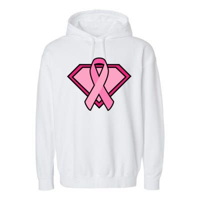 Super Breast Cancer Superhero Garment-Dyed Fleece Hoodie