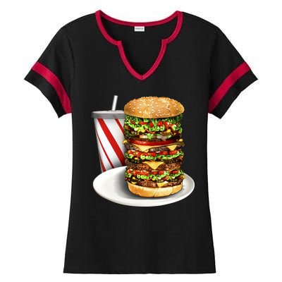 Super Burger Ladies Halftime Notch Neck Tee