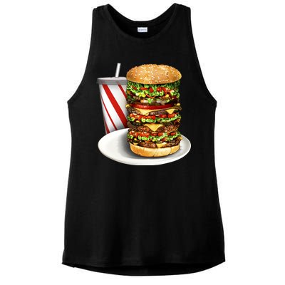 Super Burger Ladies PosiCharge Tri-Blend Wicking Tank