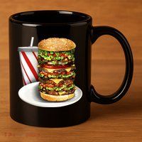 Super Burger 11oz C Handle Ceramic Mug