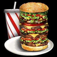Super Burger Cropped Pullover Crew