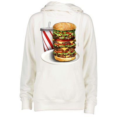 Super Burger Womens Funnel Neck Pullover Hood