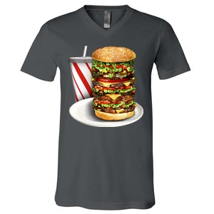 Super Burger V-Neck T-Shirt