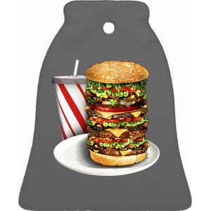 Super Burger Ceramic Bell Ornament